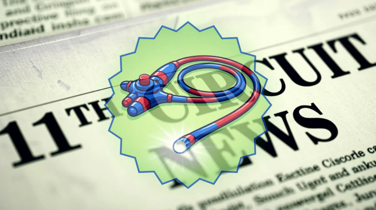 11th Circuit Endoscope News headline featuring a medical exam scope