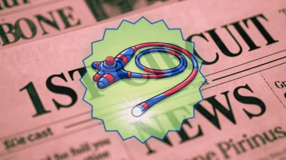 1st Circuit Endoscope News headline featuring a medical exam scope