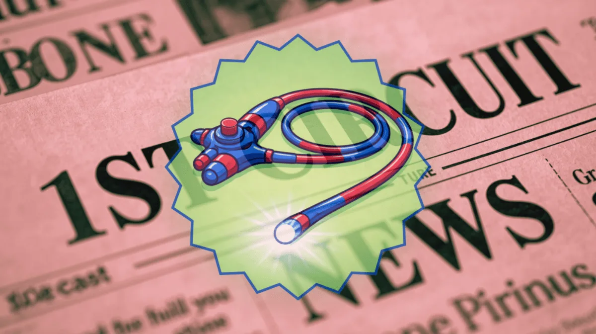 1st Circuit Endoscope News headline featuring a medical exam scope