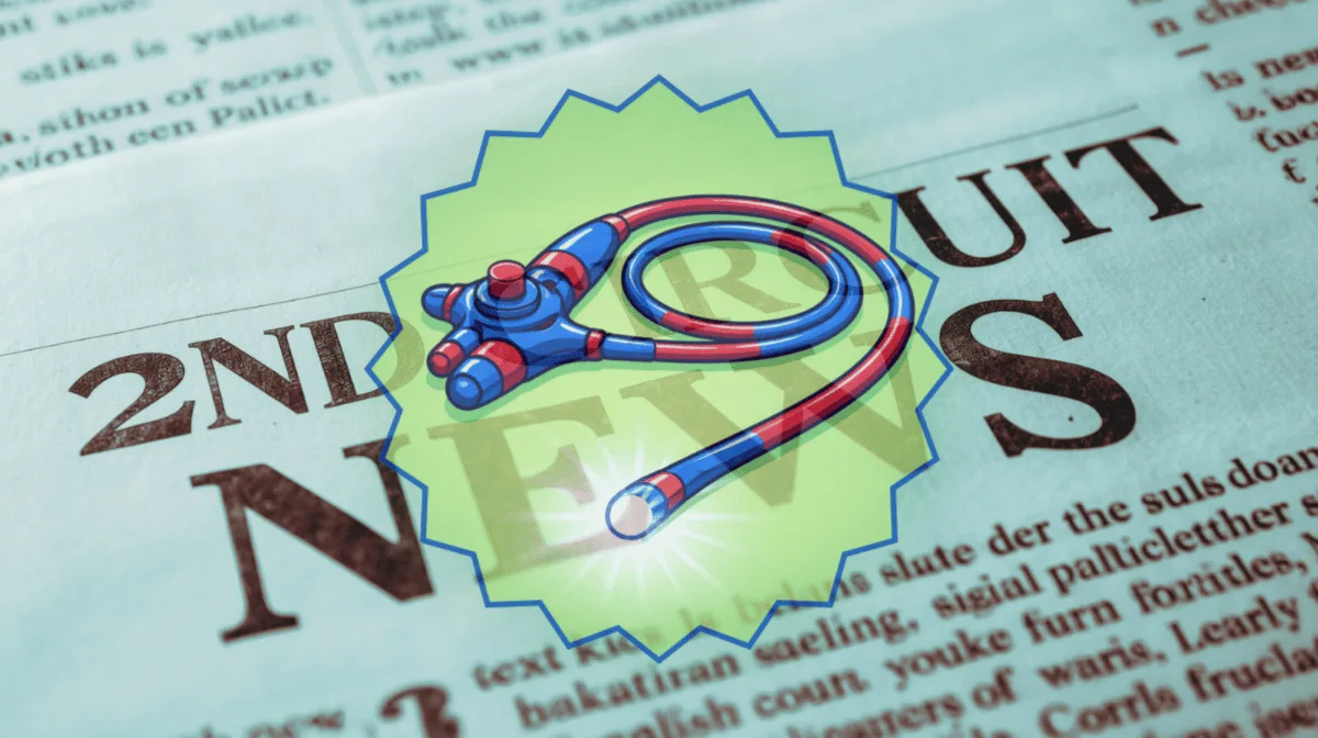 2nd Circuit Endoscope News headline featuring a medical exam scope