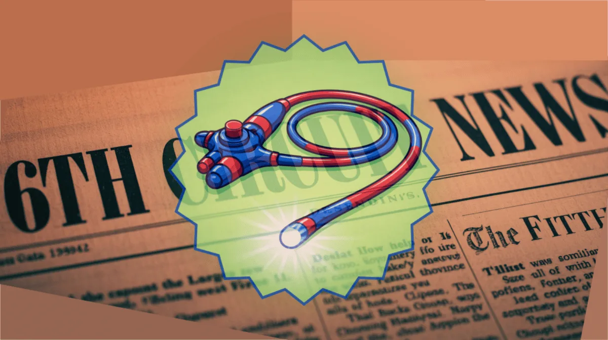6th Circuit Endoscope News headline featuring a medical exam scope