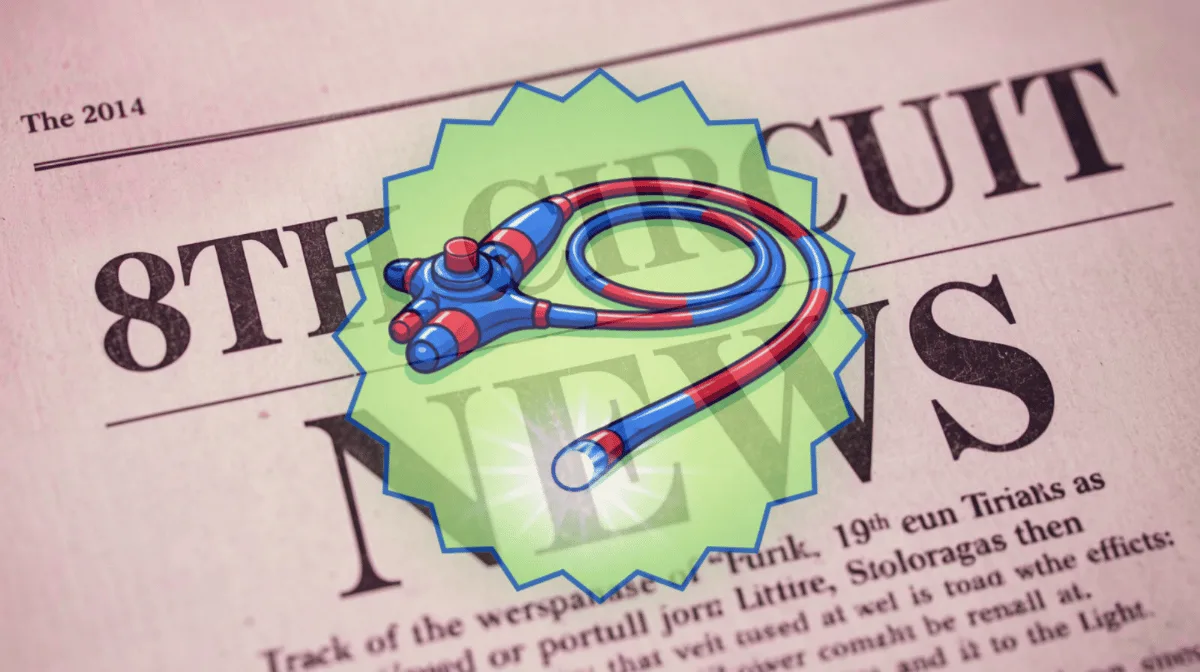 8th Circuit Endoscope News headline featuring a medical exam scope